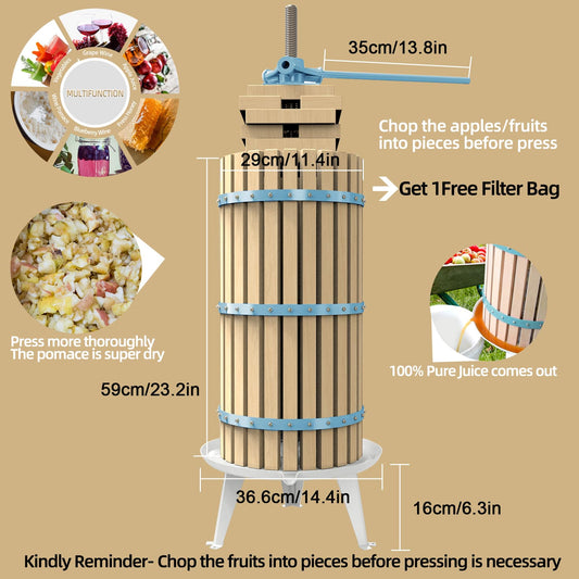 XL Fruit Apple Cider Wine Classic Press