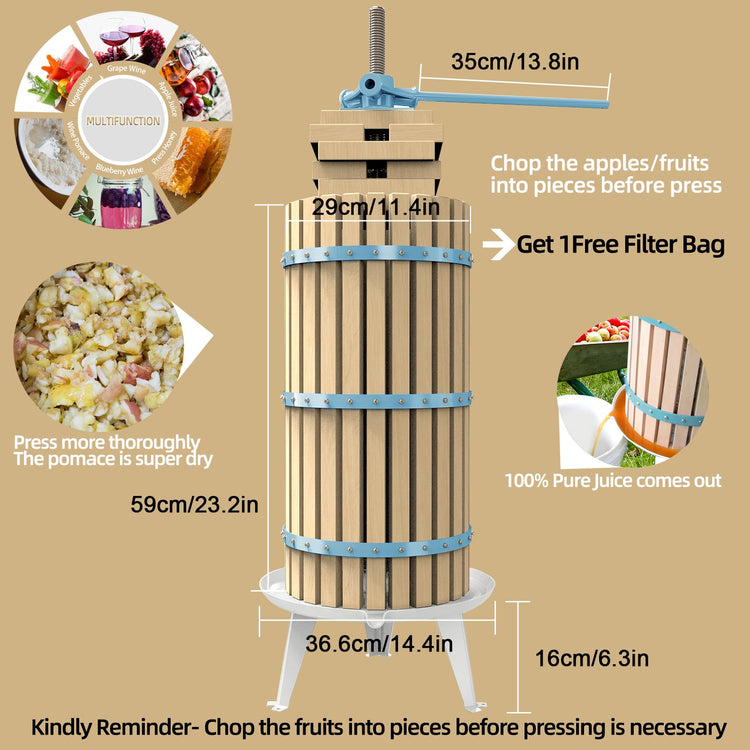 XL Fruit Apple Cider Wine Classic Press