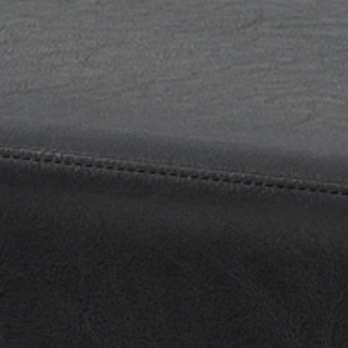 SIMPLIHOME Milltown Large Ottoman Bench - 44 inch Wide Upholstered Vegan Leather Rectangle Footstool Ottoman in Midnight Black, Contemporary Bench for Bedroom with Cushioned Seat, Assembled
