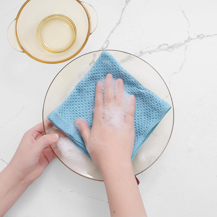 100% Cotton Waffle Weave Kitchen Dish Cloths 12 (12 Count)