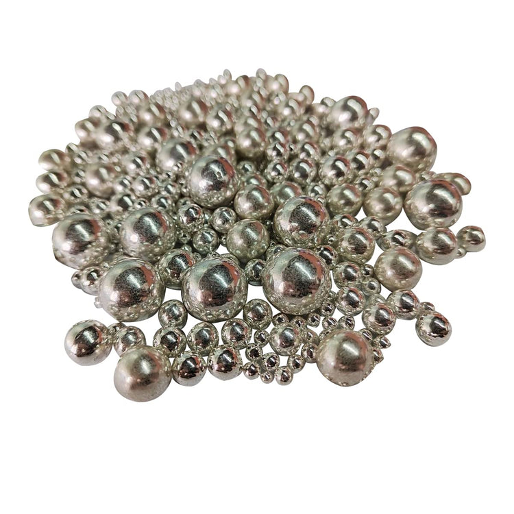 Edible Silver Sugar Pearls Candy Sprinkles 120G (4.23 Ounce)