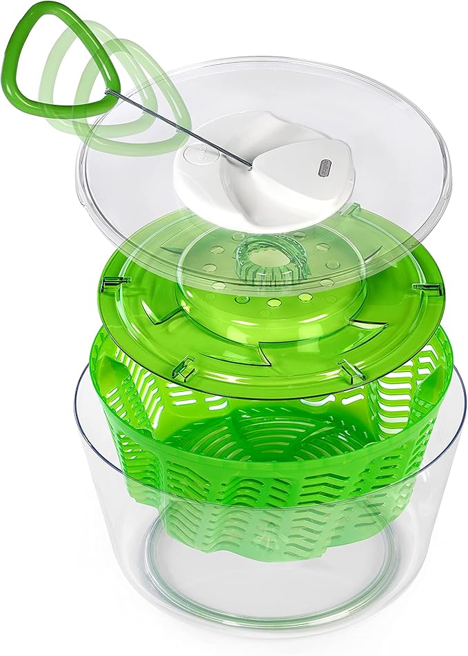 Zyliss E940012 Easy Spin 2 Salad Spinner-Large Green, Plastic