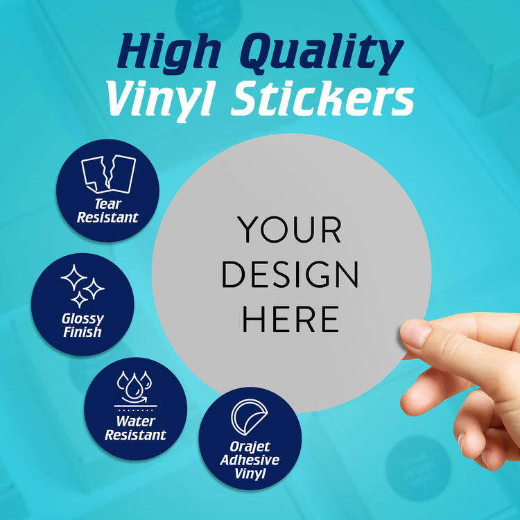 5 1000 Custom Vinyl Stickers (100 Count)