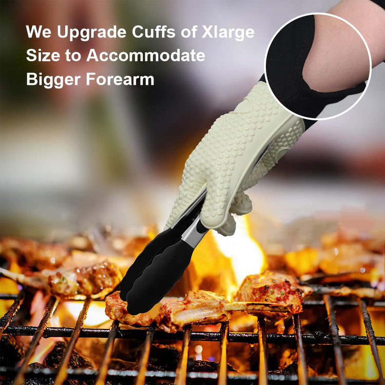 BBQ Gloves Heat Resistant Oven Mitts (2 Count)