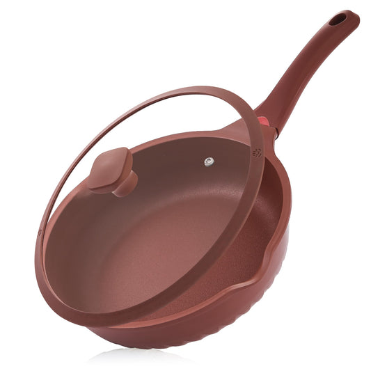 12" Terracotta Nonstick Ceramic Red Frying Pan