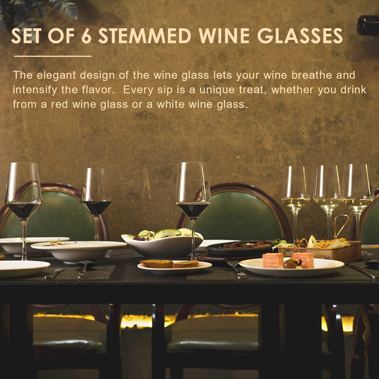 Wine Glasses Set of 6 (6 Count)