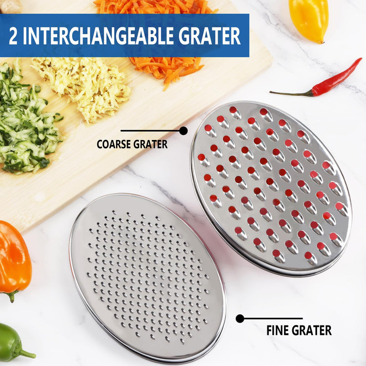 Cheese Grater Citrus Lemon Zester with Food Storage Container & Lid