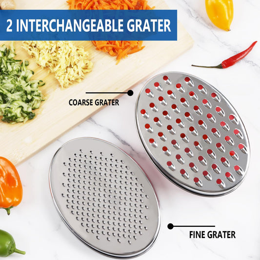 Cheese Grater Citrus Lemon Zester with Food Storage Container & Lid