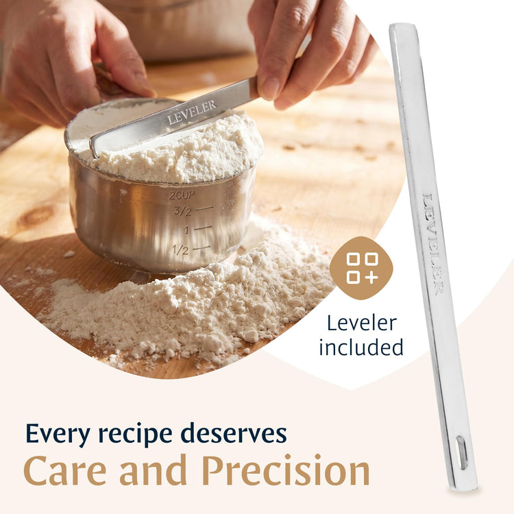 Stainless Steel Measuring Cups and Spoons Set