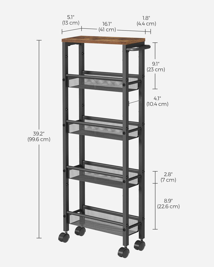 Slim Rolling Cart