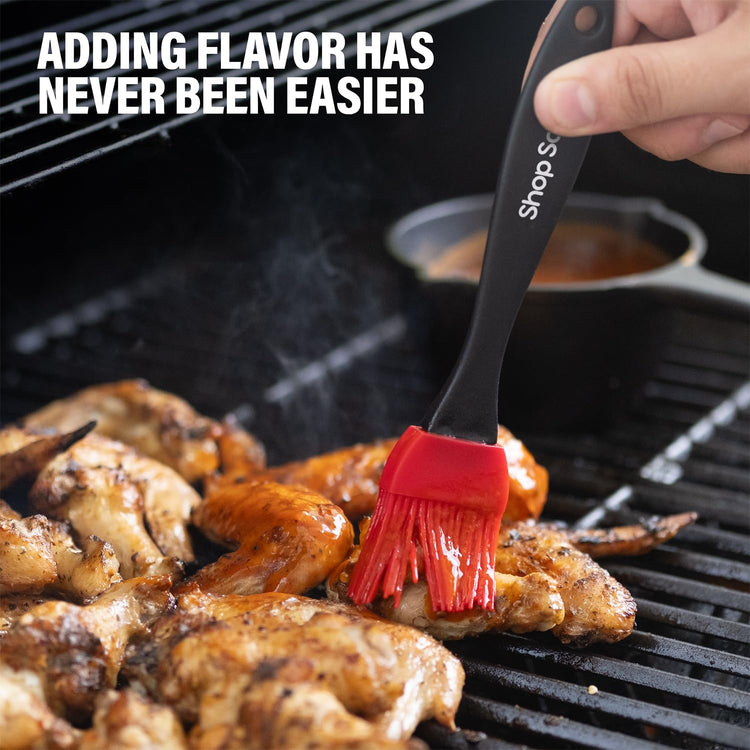 Small Cast Iron Basting Pot with Silicone BBQ Brush
