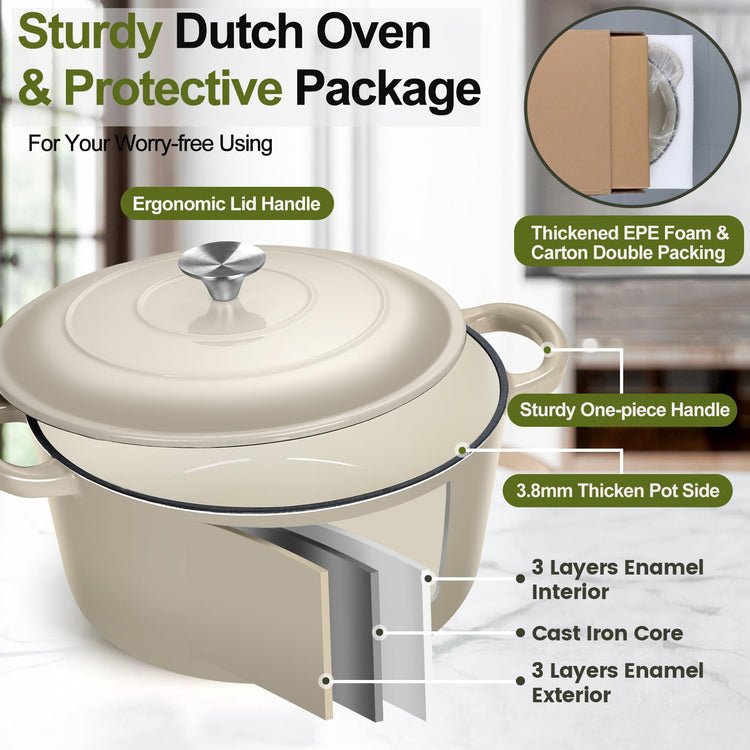 6QT Enameled Dutch Oven