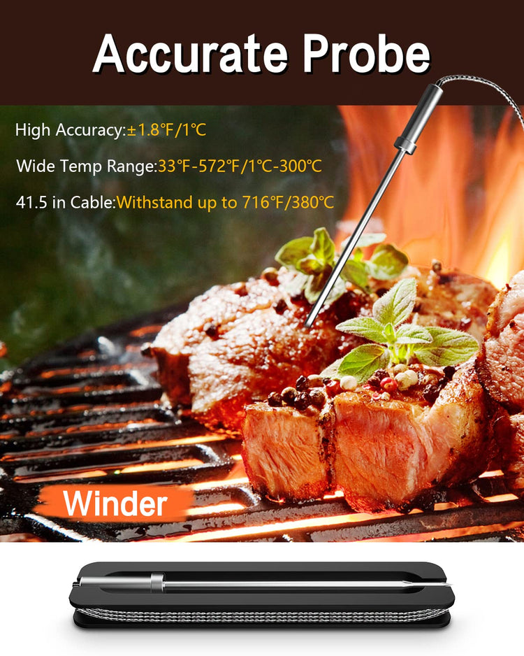 Meat Thermometer Wireless Bluetooth
