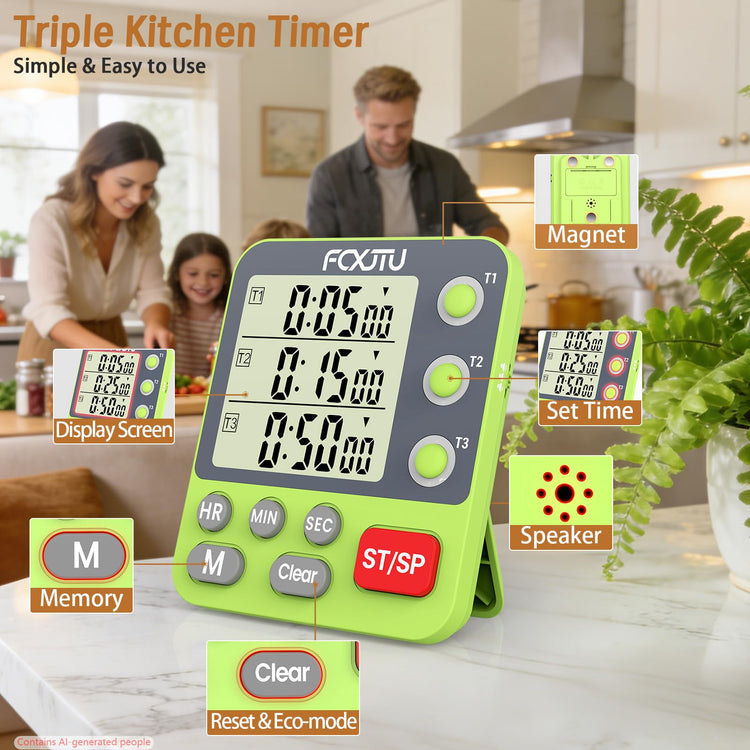 Digital Dual Kitchen Timer