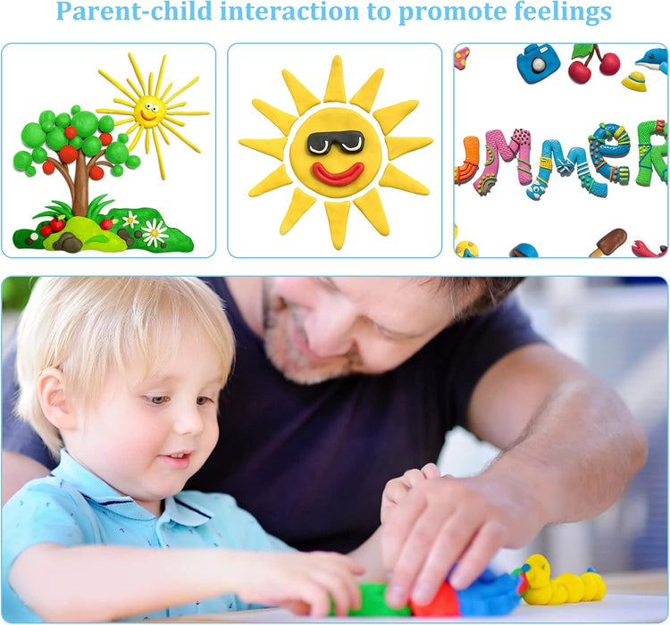 Polymer Clay Set, 72 Color Oven Bake with Sculpting Tools and Accessories, Modeling Clay for Kids,Ideal DIY Clay Art Set for Kids Beginners Artists