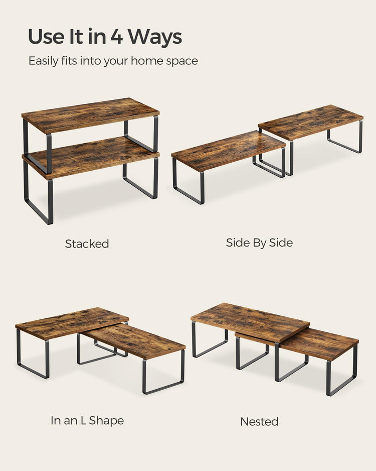 Cabinet Organizer Shelf (4 Count)
