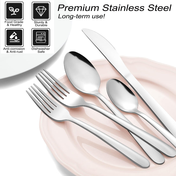 48 Pieces Silverware Set for 8 (48 Count)