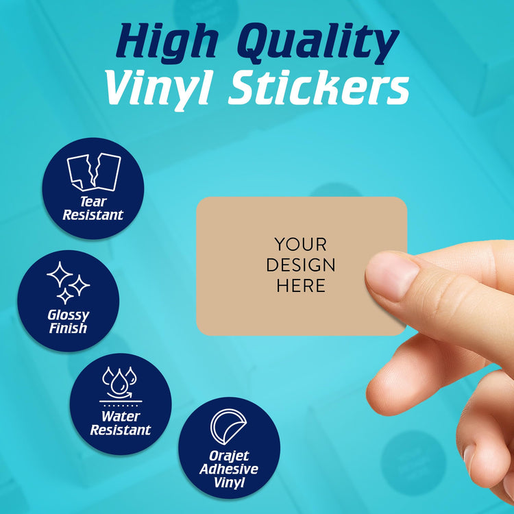 100 Custom Vinyl Stickers (100 Count)