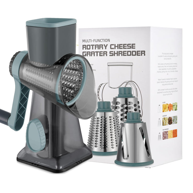 Cheese Grater Hand Crank Rotary Vegetables Shredder with Handle