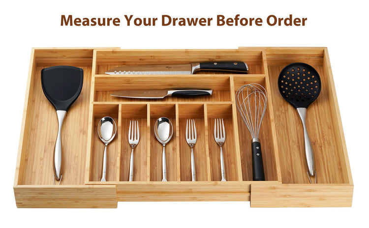 Extra Large Expandable Kitchen Siverware Utensils Drawer Organizer