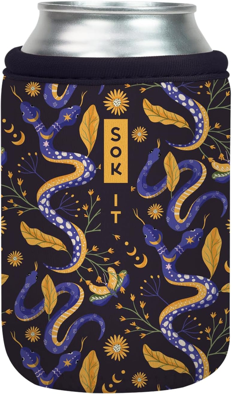 Sok It CanSok Sleeve for Beer & Soda Insulated Neoprene Cover (Celestial Slither, 12oz Can Sleeve)
