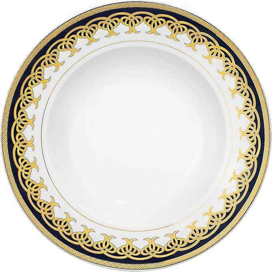 Lorren Home Trends 57-Piece Porcelain Dinnerware Set, Iris, Service for 8