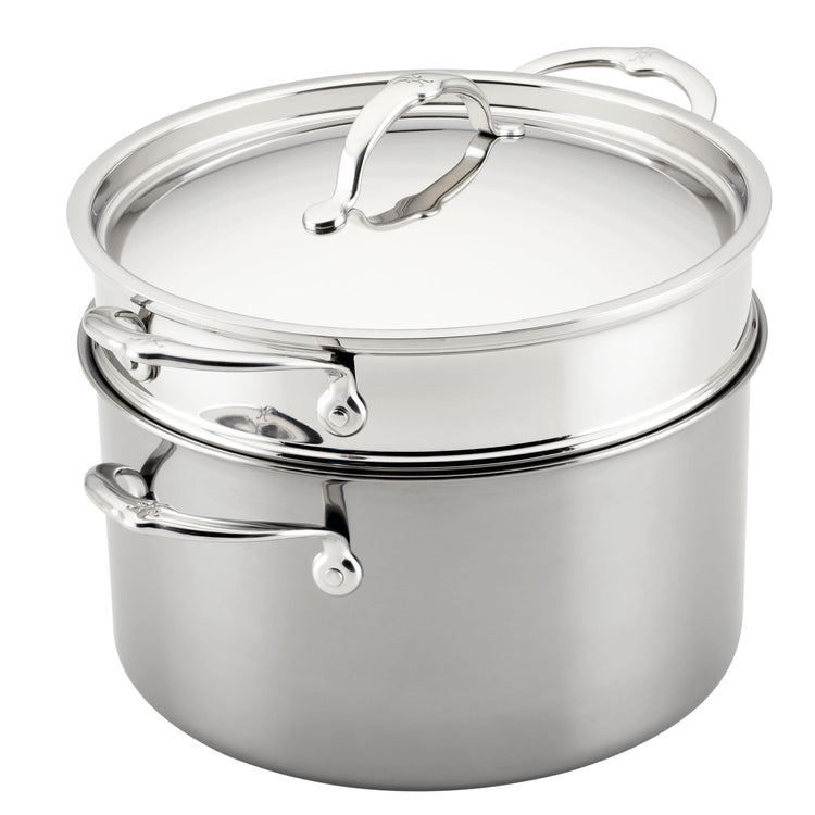 Provisions 8 Quart Stainless Steel Pasta Insert and Steamer Basket