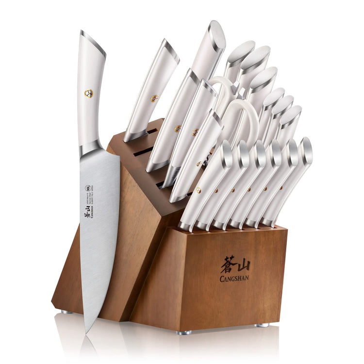 ELBERT Series German Steel Forged Knife Block Sets (20 Count)