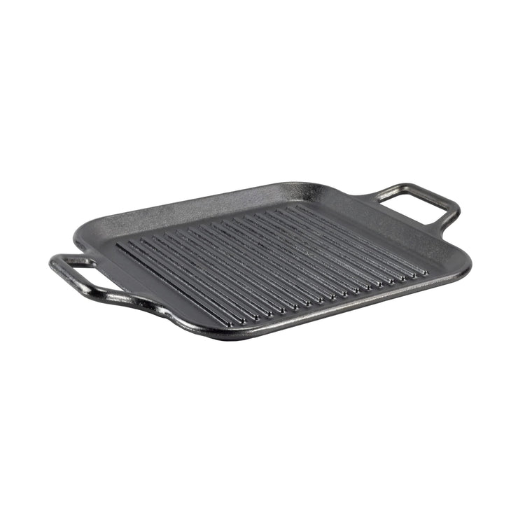 BOLD Pre Seasoned Cast Iron Grill Pan with Loop Handles