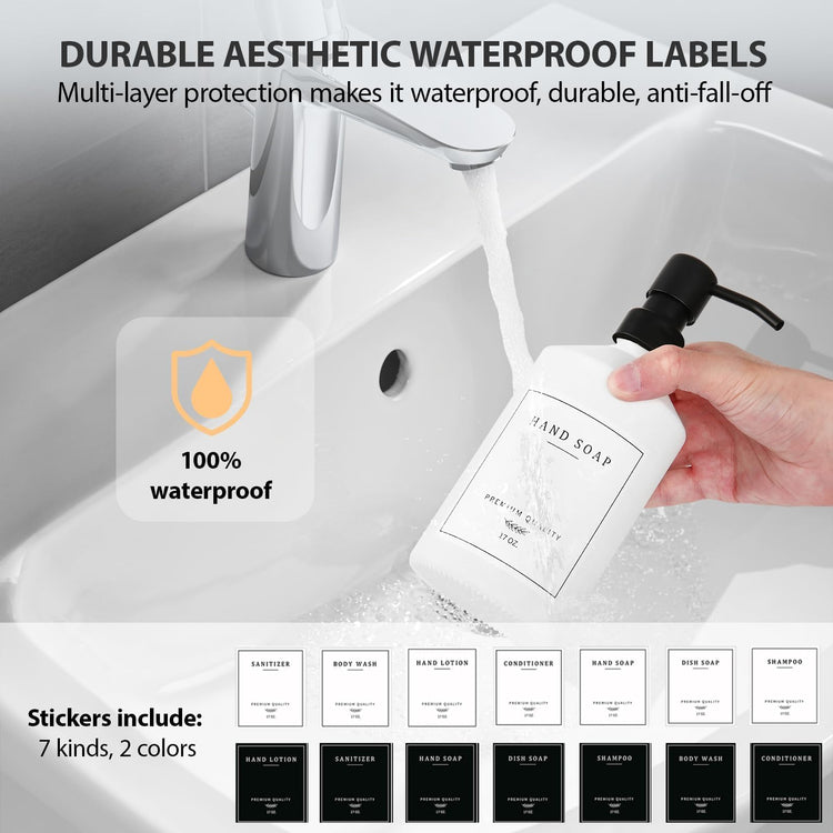 White Glass Kitchen Soap Dispenser Set (4 Count)