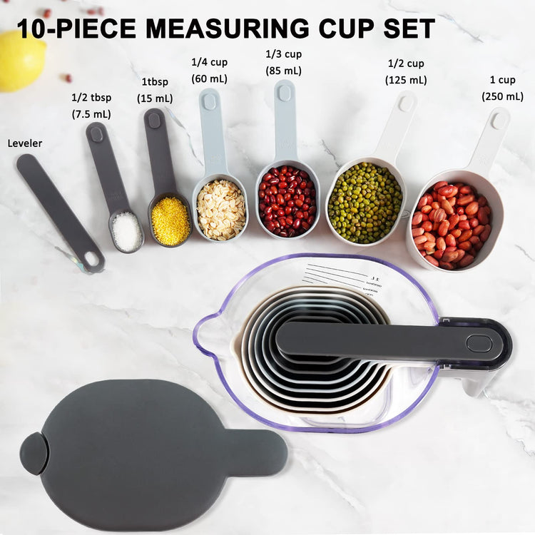 19 Pc Magnetic Measuring Cups and Spoons Set