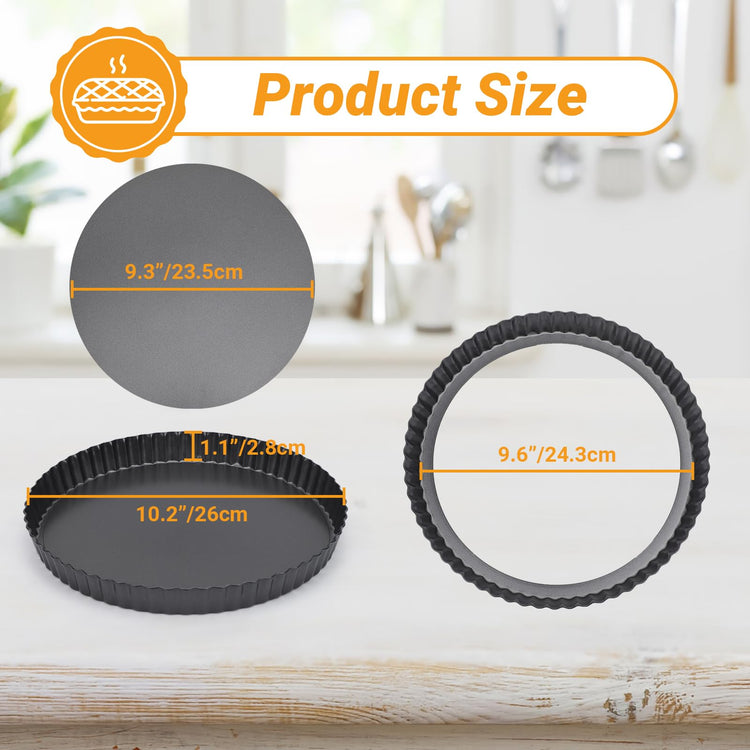 Tart Pan 10 Inch with Removable Bottom