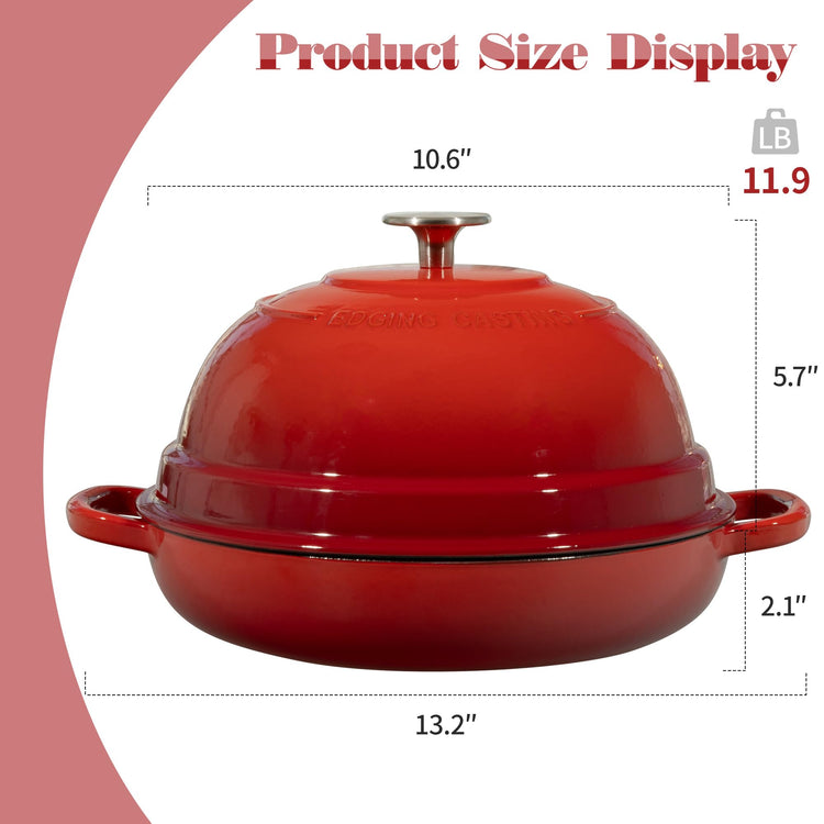 Enameled Cast Iron Dutch Oven Pot with Lid