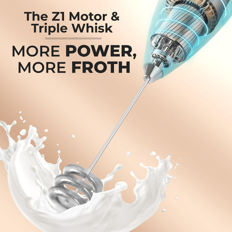 Powerful Milk Frother Wand With Duracell Batteries