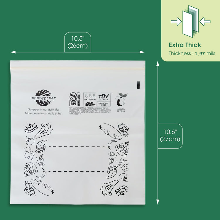 Compostable Food Storage Bags (50 Count)