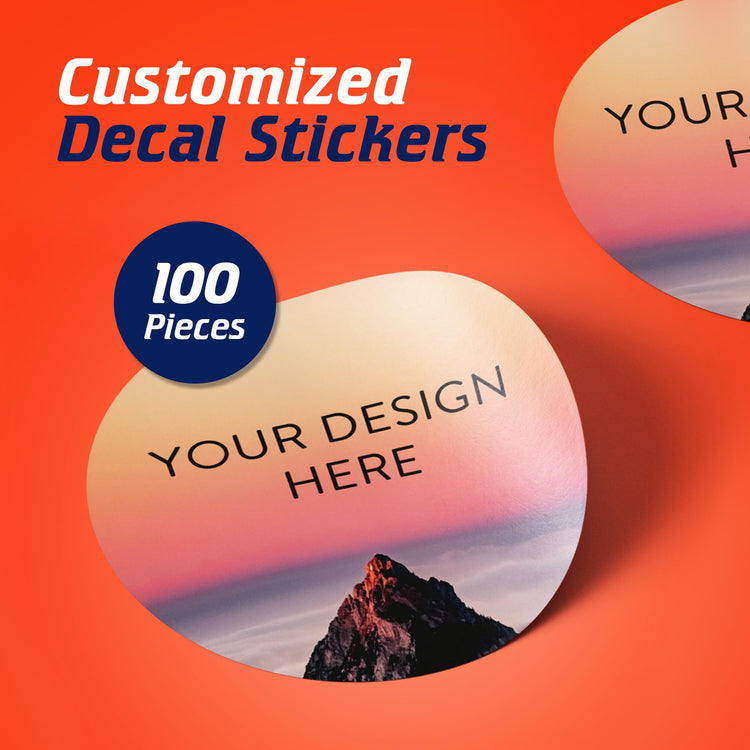 100 Custom Vinyl Stickers (100 Count)
