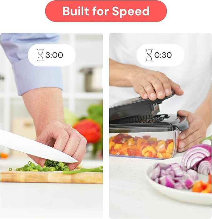 Fullstar The Original Pro Chopper - Vegetable Chopper and Dicer, Food Chopper with Container, Fruit Cutter, Kitchen Gadgets & Gifts, Home Essentials (2 in 1, Black)