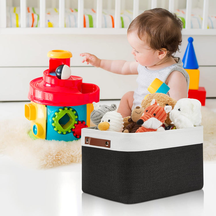 Canvas Storage Bin with Handles (3 Count)
