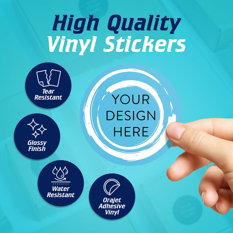 Custom Vinyl Stickers Your Image (100 Count)