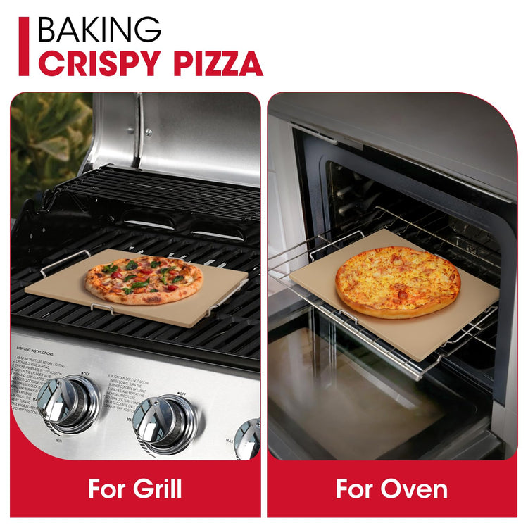 15 x 12 Inch Pizza Stone for Oven and Grill