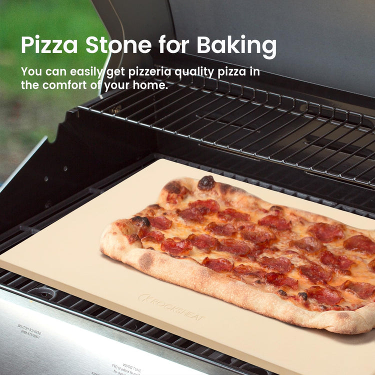 Pizza Stone Rectangular Extra Large 22" x 14" x 0.6" Pizza Stones for Oven Grill BBQ