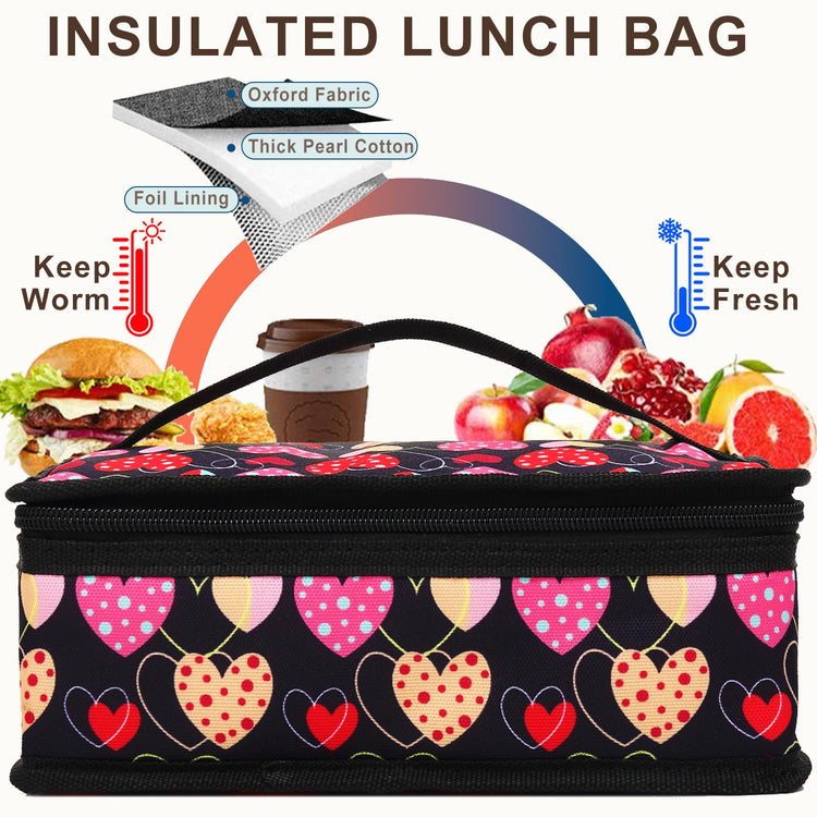 Small Lunch box Insulated Soft Bag Mini Cooler Back to School Thermal Meal Tote Kit for Kids
