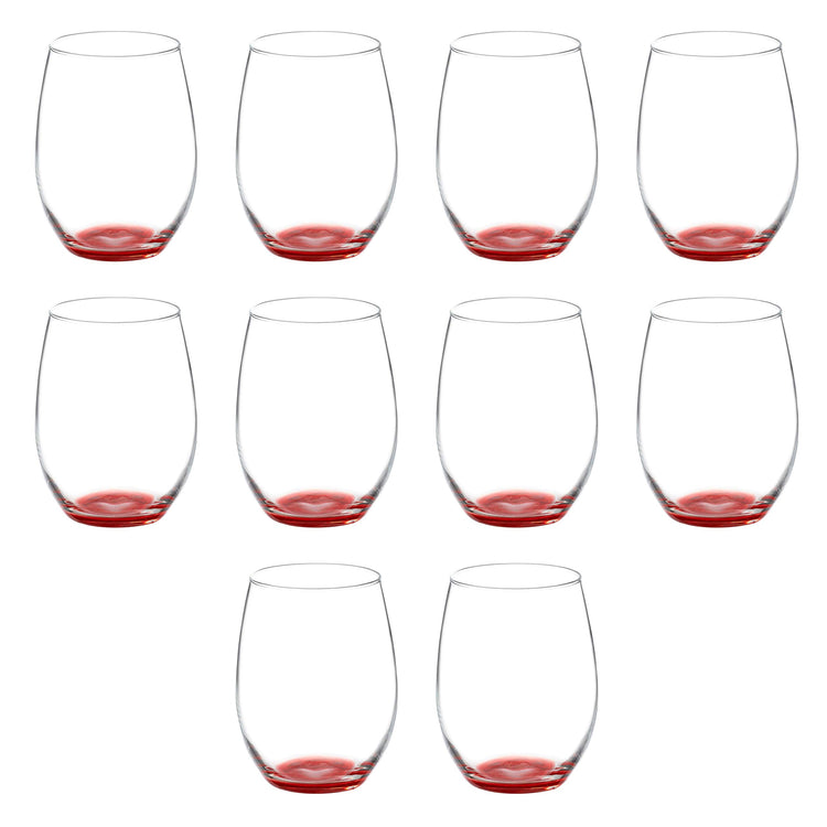 10 ARC Stemless Wine Glasses Set (10 Count)