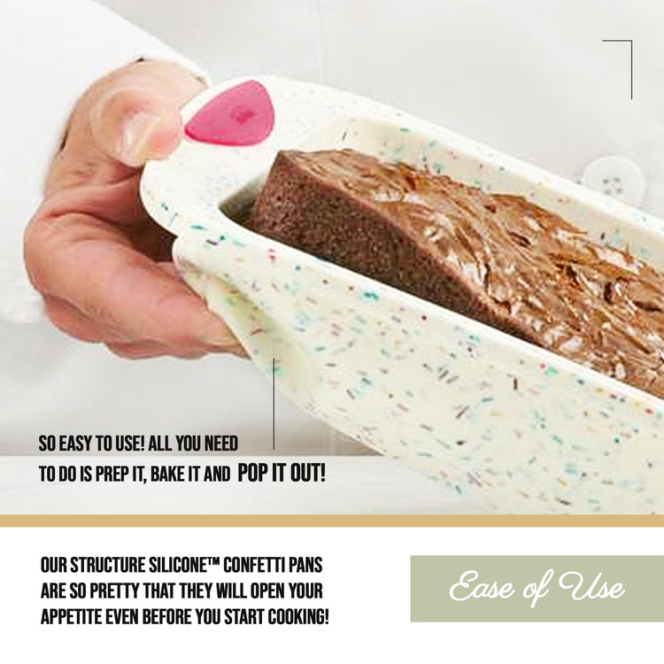 8x8in Confetti Silicone Cake Pan