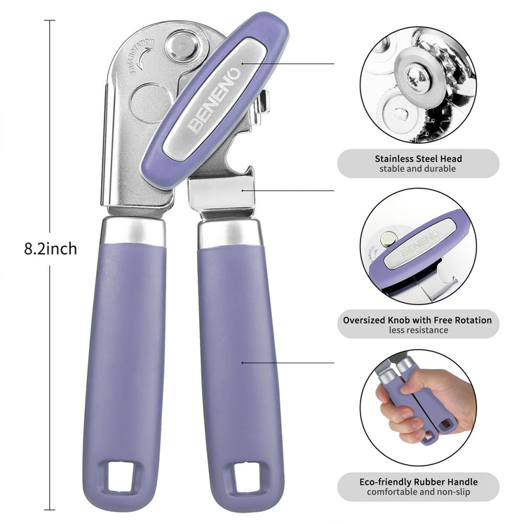Heavy Duty Hand Can Opener Manual with Magnet Lid Remover