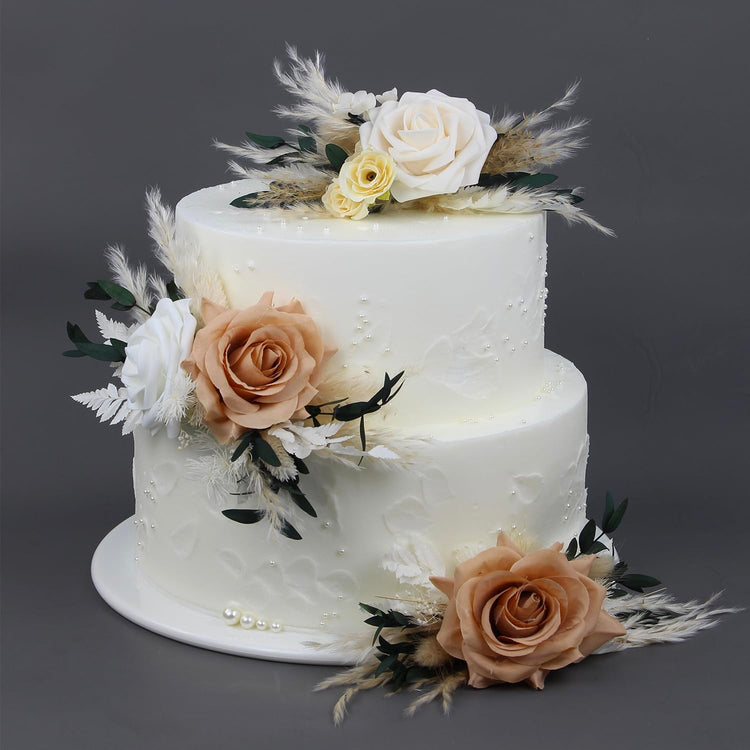 3Pcs Premade Cake Flowers (3 Count)
