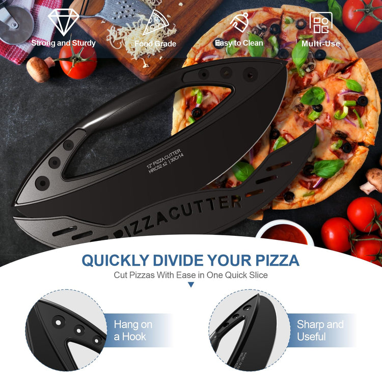 12 Inch Pizza Rocker Blade Cutter