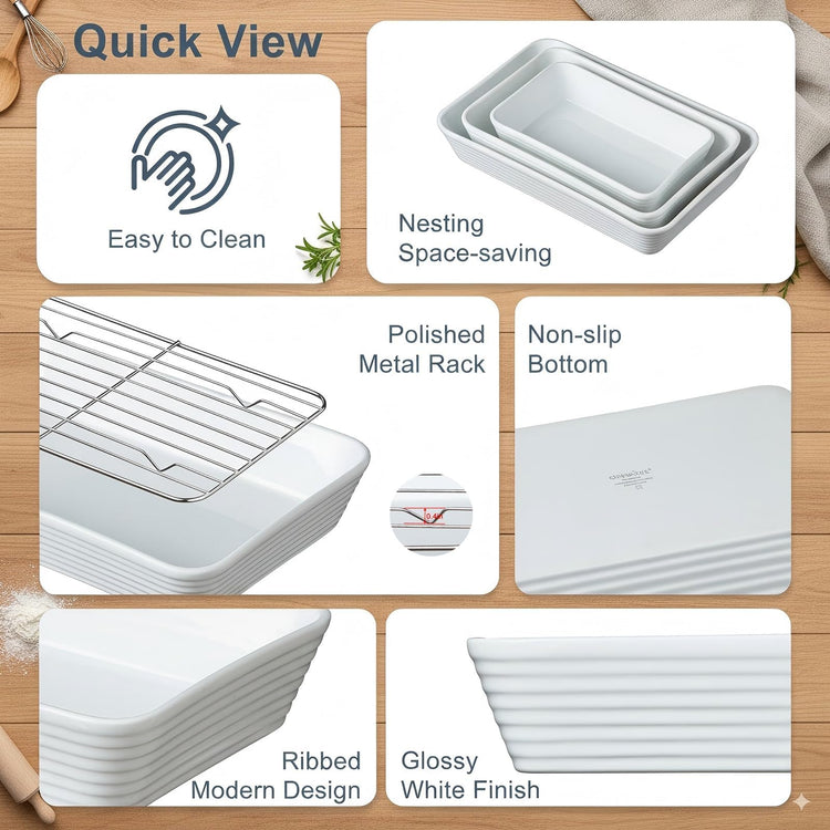 Baking Dishes for Oven (3 Count)