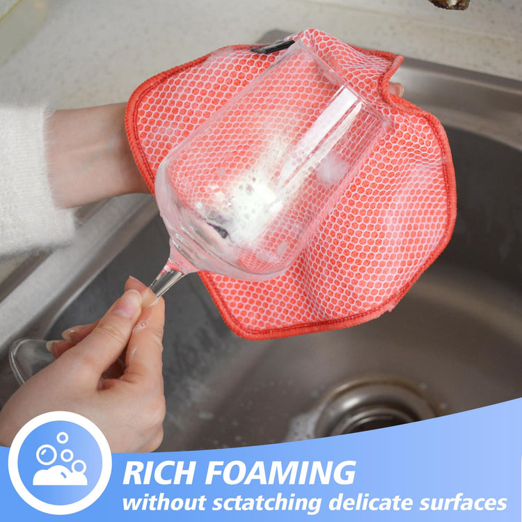 Dish Cloths for Washing Dishes with Scrub Side (9 Count)