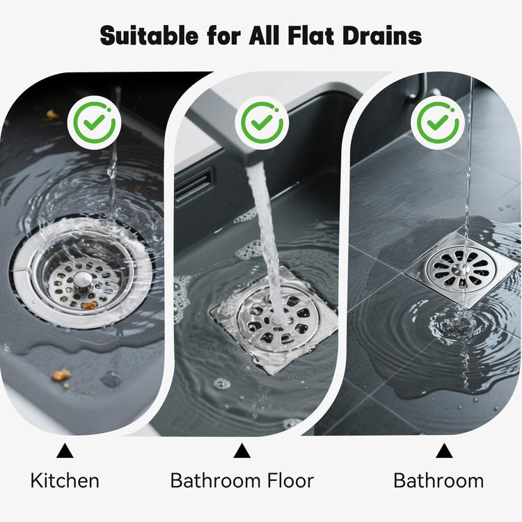 2PCS Shower Drain Hair Catcher